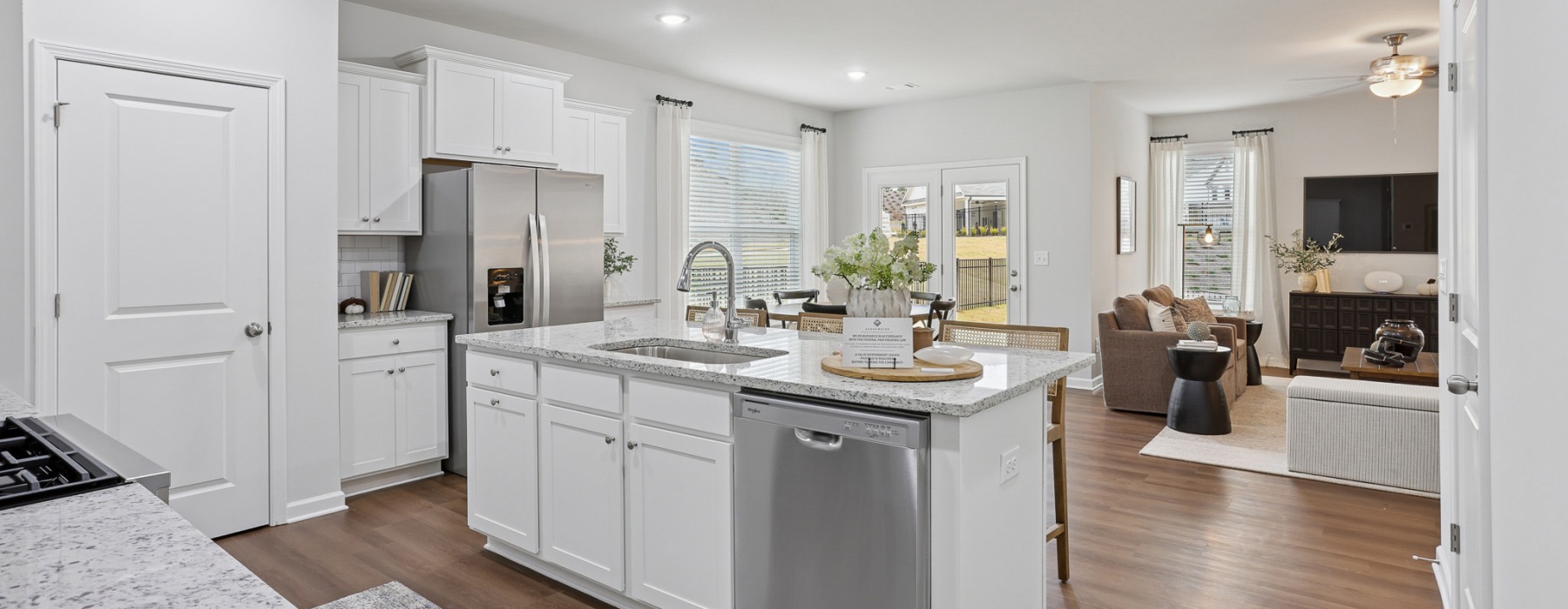kitchen with white cabinets and stainless steel appliances